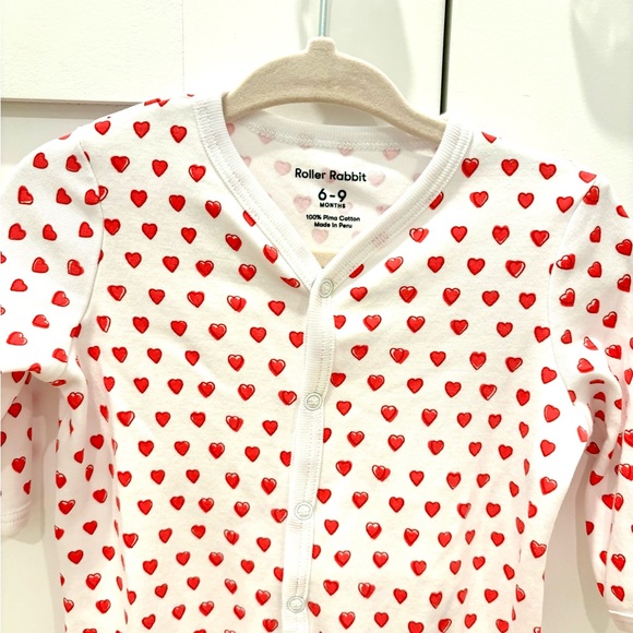 Roller Rabbit Mommy & Me Hearts Matching Pajamas (size small & 6-9 months) - Picture 5 of 6